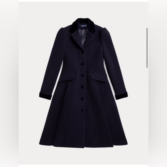 Ralph Lauren Blue Label Other - Ralph Lauren Blue Label Navy Pea Coat with Velvet Buttons and Flare! 1 Left Sz8